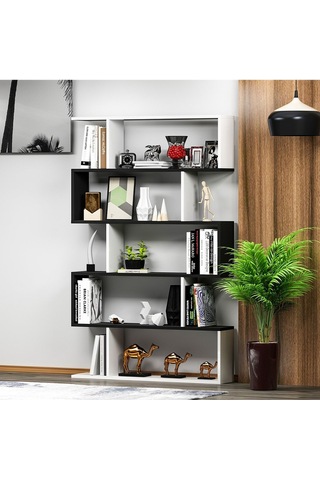 Core-s Kitaplık - Beyaz / Siyah