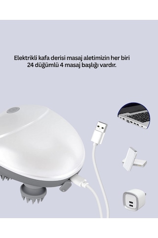 Zero Land Kablosuz Kafa Ve Vücut Masaj Aleti Csmtex - 81 Tnabilir Tasarım Çok Renkli
