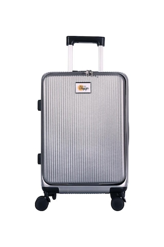 Biggdesign Moods Up Ön Bölmeli, Bardaklık Ve Usb Girişli Kabin Boy Valiz 20" Gümüş