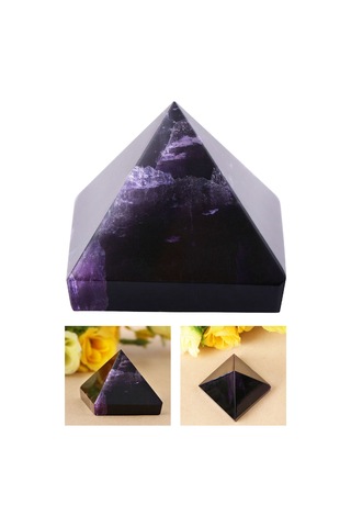 Kangvka 3cm Doğal Ametist Piramit: Ev Dekorasyonu, Hediye Ve Kağıt Ağırlığı - Kutsal Ve Faydalı Kristal