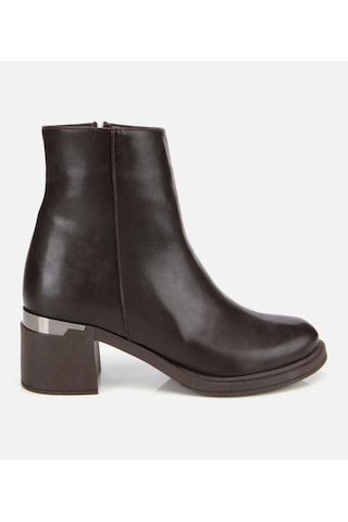 Hotiç Kadın Kahverengi Metal Detaylı Kalın Tabanlı Bilekte Düz Bot 01boh314910a480 01boh314910a480 Kahverengi