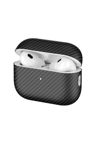 Apple AirPods Uyumlu Pro 2 Zore Airbag 43 600d Karbon Fiber Kulaklık Kılıfı Siyah