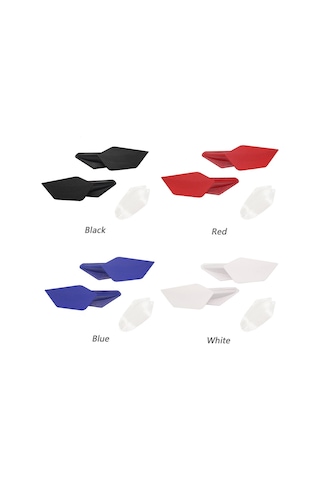 Geeroyoo Honda Suzuki Yamaha Kawasaki Bmw İçin Mavi Abs Malzeme Dinamik Kanatlar - 2'li Paket