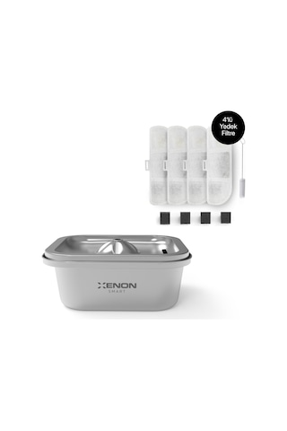 Xenon Smart Akıllı Kedi Su Çeşmesi, Geniş Hazneli Otomatik Çelik Pet Su Sebili Ve Yedek Filtre Seti