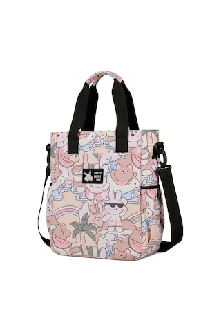 Techbloom Rabbit Sevimli Hayvan Baskili 14 Inç Dizüstü Çantası Tablet Bölmeli Ayarlanabilir Askı "value":"mavi"