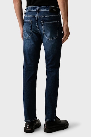 Boss Pamuklu Slim Fit Düz Paça Jeans Erkek Kot Pantolon 50568807 417 Lacivert