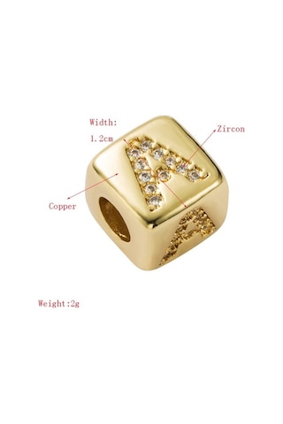 Fastbuy İngilizce Mektup Boncuk Bilezik Pirinç Mikro Kakma Çift Kırmızı Dize Çekme L Stil Çok Renkli Takı Çok Renkli