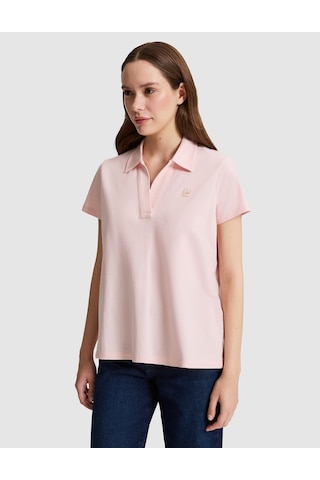 Pierre Cardin Kadın Açık Pembe Tişört Basic 50325465-vr078