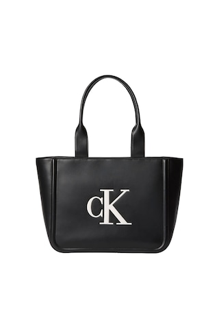 Calvin Klein Kadın Bold Ck Orta Tote Çanta-14543 Siyah