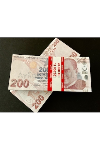 300 Adet Geçersiz 200 Tl Dizi Film Düğün Çekimleri için Paralar