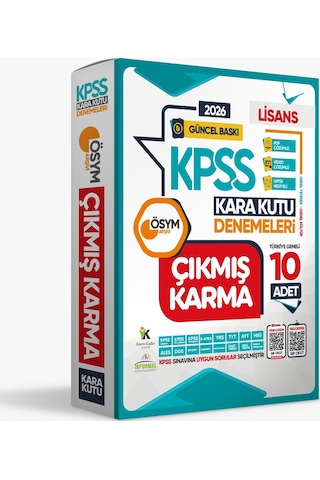 2026 Kpss ÖSYM Çıkmış Karma Karakutu Genel Kültür Genel Yetenek 10lu Dijital Çözümlü Denemeleri