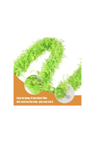 Giyim Partı Dekorasyon Malzemesi - Yeşil 45g 180cm - Yumuşak Doğal Tüy - Dıy Uygun - Festivaller Nikahlar Sahne Gösterileri