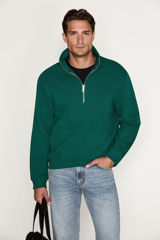 Grımelange Ceremıno Erkek Yarım Fermuarlı Yeşil Sweatshirt