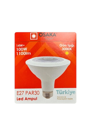 Osaka 14w 100w Eşdeğeri Sarı Işık 3000k E27 Duylu Led Par30 Ampul Diğer