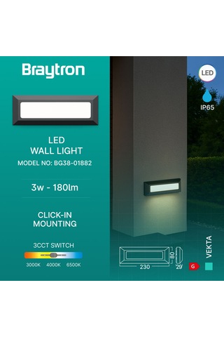 3w Modern Beyaz 3 Renk Slim Led Armatür - Yüksek Verimli Siyah 3w Modern Beyaz 3 Renk Slim Led Armatür - Yüksek Verimli Siyah