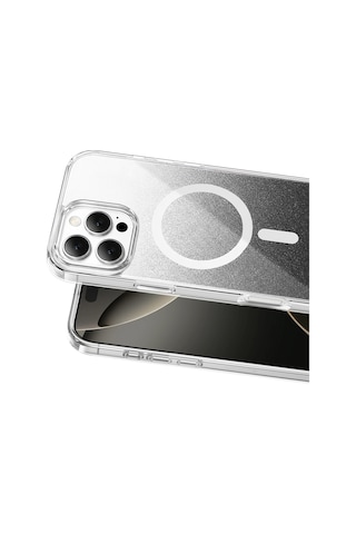 Onegif - 91 - Apple İphone 16 Pro Max Sora Simli Magsafe Kapak - Glblseme - - Siyah Sıyah