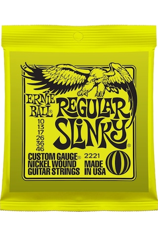 Ernie Ball P02221 10-46 Elektro Gitar Teli Regular Slinky Nickel