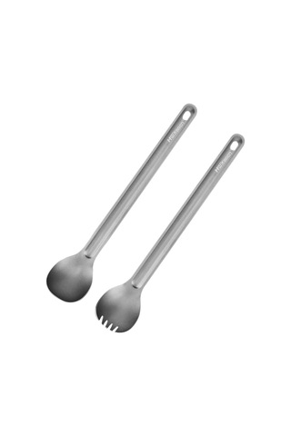 Padalink Kamp, Doğa Yürüyüşü Ve Piknik İçin 2 Li Uzun Saplı Titan Çatal Kaşık Seti Çok Renkli