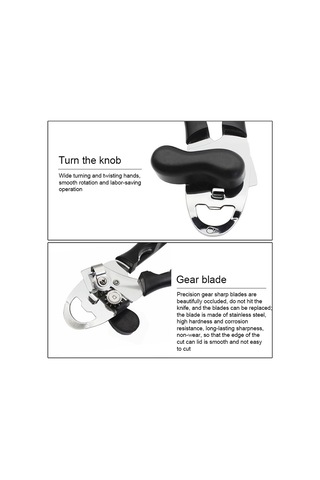 4'ü 1 Arada Çok Fonksiyonlu Konserve Açacağı Mutfak Ev Kapak Açacağı Konserve Bıçağı Yeşil