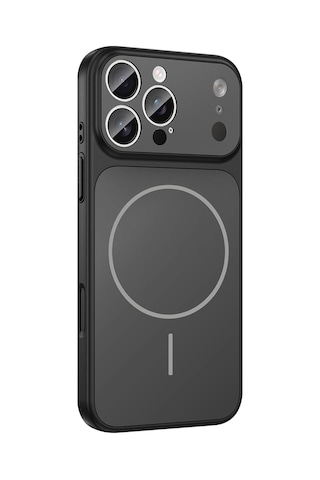 Apple Uyumlu iPhone 15 Pro Max Kılıf M-safe Şarj Özellikli Kamera Korumalı Kapak Ryc / Formen Siyah