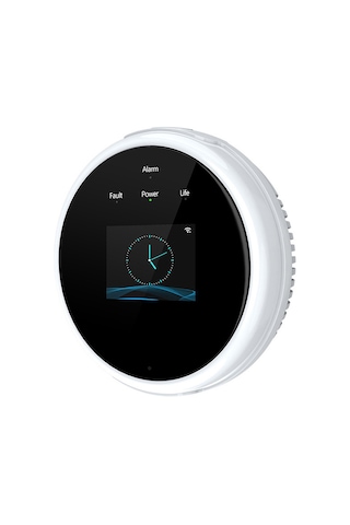 Tuya Wifi Doğalgaz Sensörü Ev Akıllı Yanıcı Gaz Alarm Siyah - Beyaz