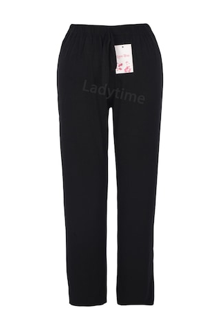 Lüx Battal Beden Cepli Viskon Yazlık Pijama Altı Ze24 Siyah