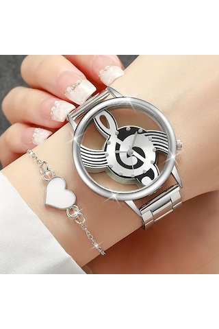 Nota Sol Anahtarlı Kol Saati Bileklik Hediyeli