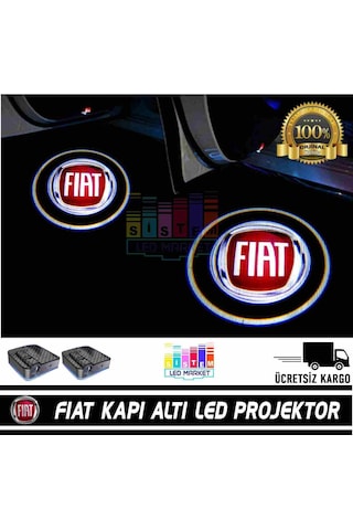Fiat Araçlar İçin Pilli Yapıştırmalı Kapı Altı Led Logo N11.10600