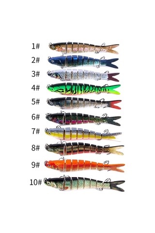 Fochsia 10lu Paket Suya Dalan Sallanan Yem 8 Eklemli 3 94 İnç 11 4g Alabalık Levrek İçin Av Malzemesi Sku 20241010