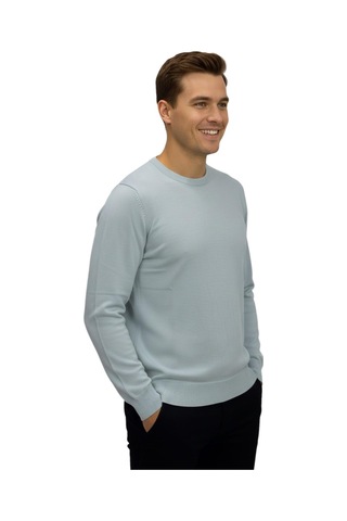 Raymons Erkek Spor Sıfır Yaka Regular Fit Kazak Bgl-st04953 Mint-yeşili
