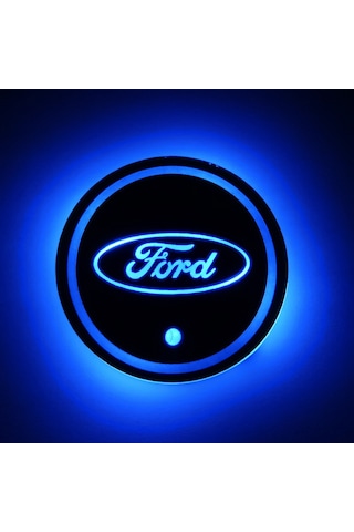 Padalink Ford Araçlar İçin Led Aydınlatmalı Su Bardağı Altlığı - Şarj Edilebilir 220mah Pil