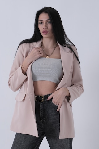 Feminist Taş Kruvaze 2 Düğmeli Flato Cep Detaylı Ceket 3971560.50 Taş