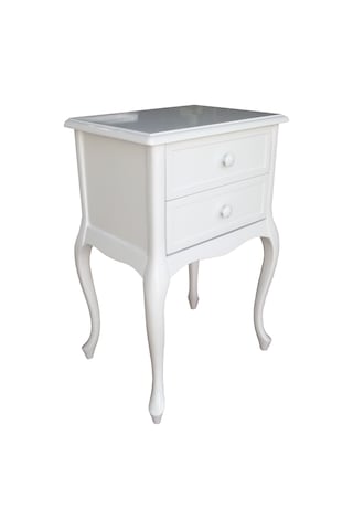 Komodin ASLAN Lükens Çekmece 1Adet Parlak BEYAZ Renk Porselen Kulp Kayın Torna İskelet El Yapım