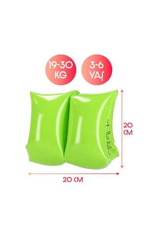 Çocuk Yüzme Kolluk 3-6 Yaş 19-30 Kg Şişme Deniz Havuz Yüzücü Kolluk Yüzme Kolluğu Yeşil