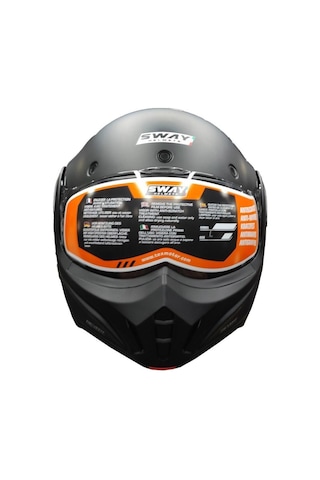 Sway Sw 907 Stratos 180 Çene Açılır Motosiklet Kaskı 64909 Siyah