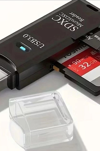 Mini Usb 3.0 Sd Tf Kart Okuyucu Hub Adaptör - 1 Adet Kompakt Veri Aktarıcı Pc Tablet İçin Bx-313517 Çok Renkli