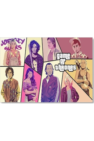 Cakasepetim Taht Oyunları Gta Görsel Ahşap Mdf Tablo