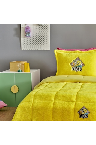 Karaca Home Looney Tunes Tweety Bird Tek Kişilik Comfort Set Sarı 203.12.01.0004