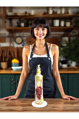 500 Ml Kil Kabartma Uygulama Akdeniz Ve Ege Dokunuşu El Yapımı Zeytinyağı & Üzüm Sirke Şişeleri, Yağ Bordo