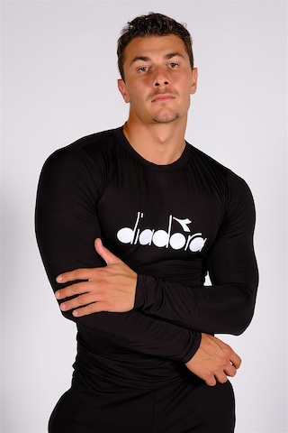 Diadora Soloben - Erkek Siyah Uzun Kollu Spor T-Shirt - Tsrt-Zn1