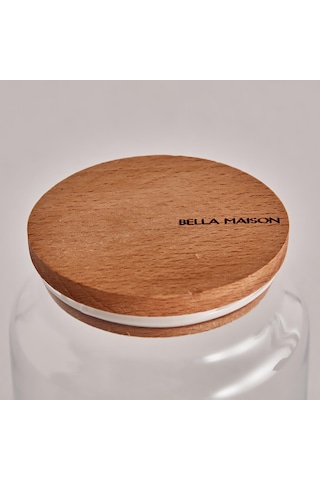 Bella Maison Joye Ahşap Kapaklı Kavanoz Şeffaf 890 CC