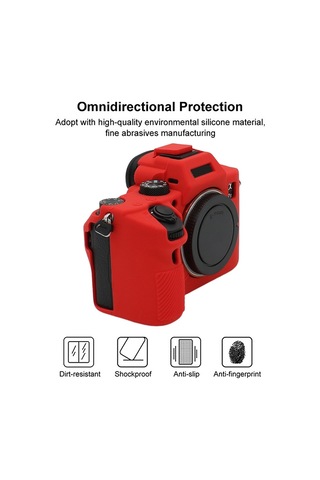 Sony A7 Iıı / Ilce-7m3 / A7r Iıı İçin Yumuşak Silikon Koruyucu Kılıf Kırmızı Diğer