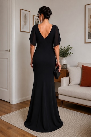 Gül&can Butik Siyah Şık Balık Form Abiye Elbise Siyah