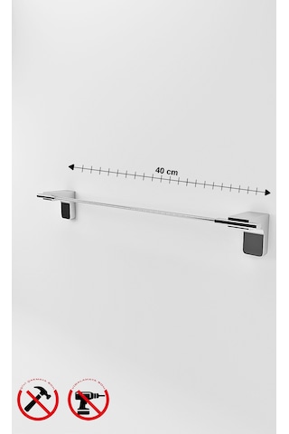 Alper Banyo Krom Paslanmaz F1 Model Uzun Havluluk Havlu Asacağı 40 cm Diğer