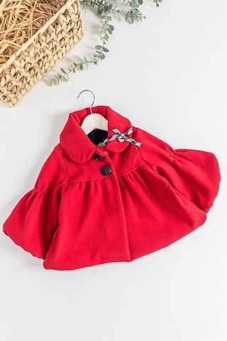 Balon Kollu Bebe Yakalı Kız Bebek Mont 001