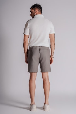 Braccas Erkek Yandan Cepli Beli Lastikli Keten Dokulu Relaxed Fit Jogger Şort Haki Haki