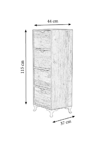 Mobilya Sarayı Ahşap Çekmeceli Kiler Dolabı (517484447)