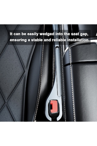 Vkemall Araç Koltuk Aralığı Dolgusu Ve Depolama Kutusu - Deri Dokulu, Telefon/anahtar Kaçırma Önleyici, Siyah 2 Adet