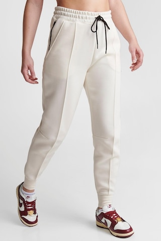 Nike Sportswear Tech Fleece Standart Fit Mid Rise Jogger Cream Color Kadın Eşofman Altı Krem Rengi Krem
