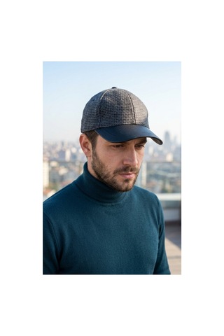 Emybox Deri Siperlikli Kaşe Kadife Şapka Unisex Kışlık - Ayarlanabilir Urban Stil Baseball Cap Füme